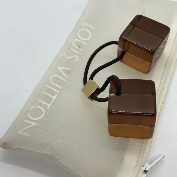 Louis Vuitton Elastic Hair Cubes RARE VINTAGE - Picture 7 of 7